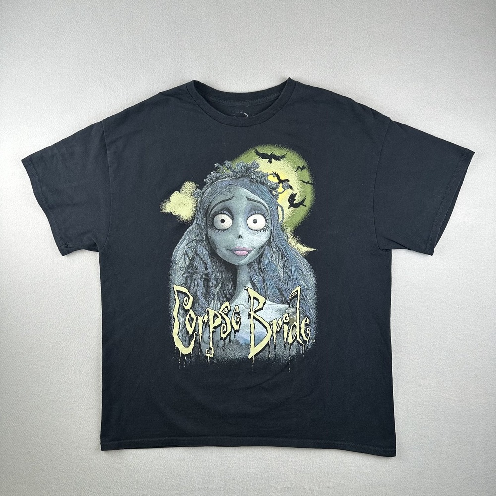 Ripple Junction Corpse Bride T-Shirt Mens XL Black Emily Graphic Tim Burton Tee